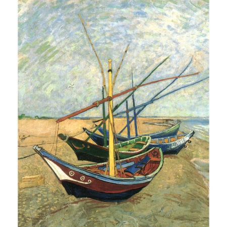 Πόστερ VAN GOGH - FISHING BOATS ON THE BEACH AT SAINTES-MARIES - Διασημοι Ζωγραφοι Sticky 3