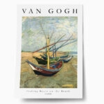 Πόστερ VAN GOGH - FISHING BOATS ON THE BEACH AT SAINTES-MARIES