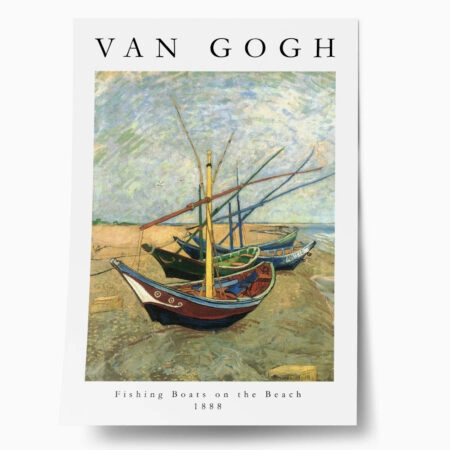 Πόστερ VAN GOGH - FISHING BOATS ON THE BEACH AT SAINTES-MARIES - Διασημοι Ζωγραφοι Sticky 1