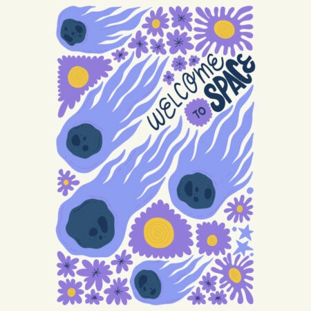 Πόστερ WELCOME TO SPACE - Abstract - Αφηρημένα Sticky 3