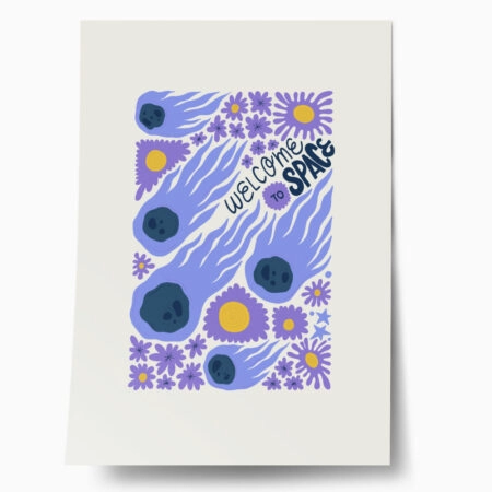 Πόστερ WELCOME TO SPACE - Abstract - Αφηρημένα Sticky 1