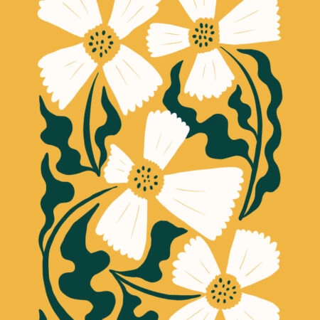 Πόστερ WHITE AND GREEN FLOWERS - Botanical - Λουλούδια Sticky 3