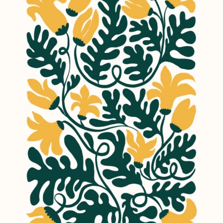 Πόστερ YELLOW AND GREEN FLOWERS - Botanical - Λουλούδια Sticky 3