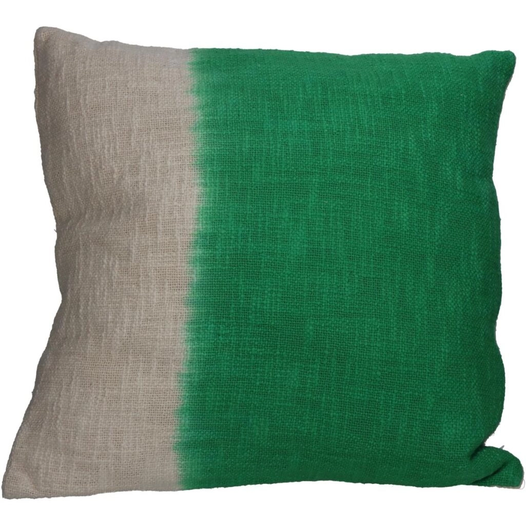 Μαξιλάρι Dip Dye Πράσινο Βαμβακερό 45x45cm