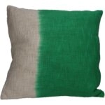 Μαξιλάρι Dip Dye Πράσινο Βαμβακερό 45x45cm