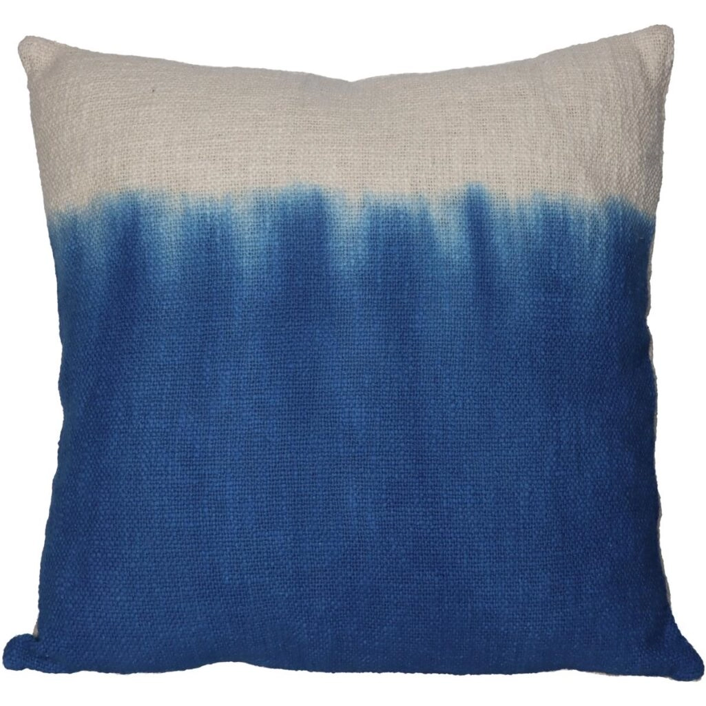 Μαξιλάρι Dip Dye Μπλε Βαμβακερό 45x45cm