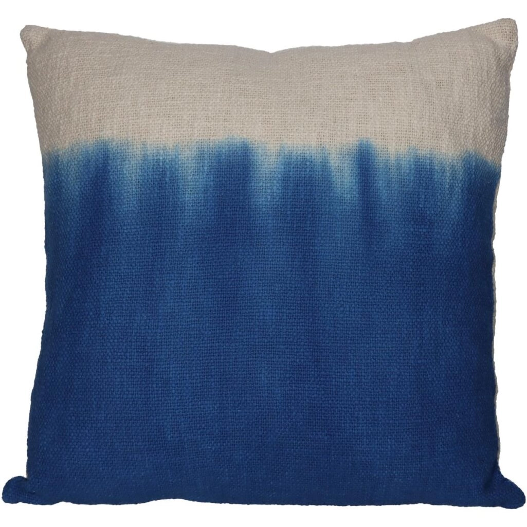 Μαξιλάρι Dip Dye Μπλε Βαμβακερό 45x45cm