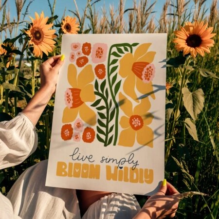 Πόστερ MATISSE STYLE FLORAL LIVE SIMPLY BLOOM WILDLY - Botanical - Λουλούδια Sticky 2
