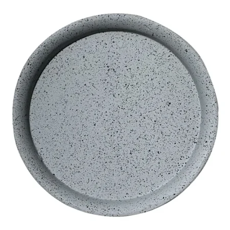 ΠΙΑΤΟ FIBER CLAY ΓΚΡΙ ΓΡΑΝΙΤΗ ΣΤΡΟΓΓΥΛΟ ΓΙΑ ΚΑΣΠΩ - Φ32x3.5cm - Κασπω Sticky 1