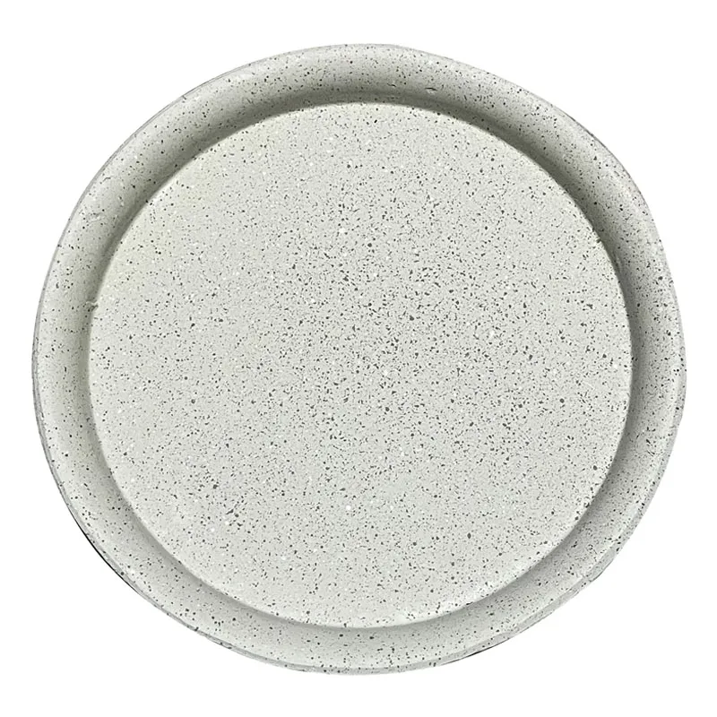 ΠΙΑΤΟ FIBER CLAY ΜΠΕΖ-ΓΡΑΝΙΤΗ ΣΤΡΟΓΓΥΛΟ ΓΙΑ ΚΑΣΠΩ - Φ23x3.5cm