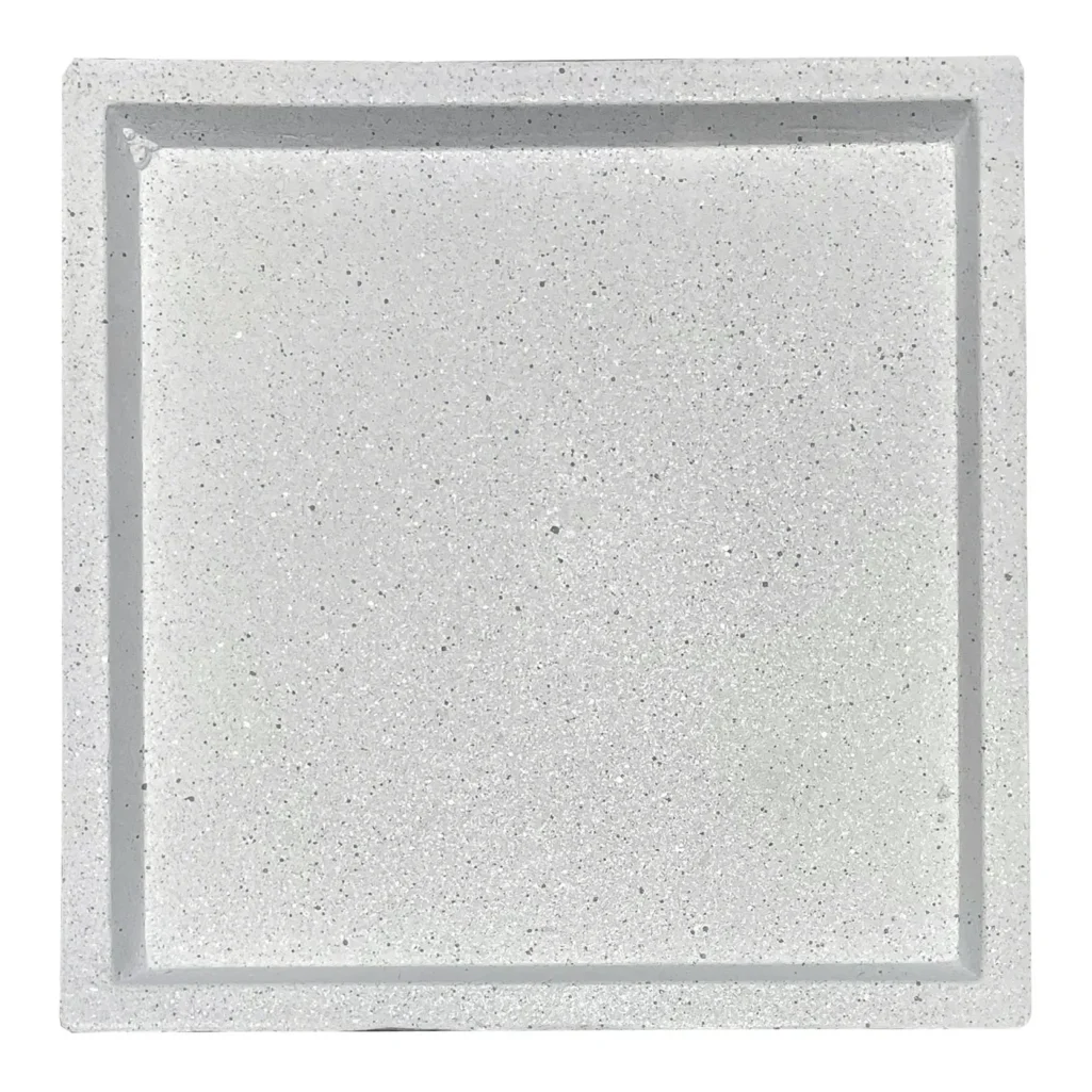 ΠΙΑΤΟ FIBER CLAY ΛΕΥΚΟ ΓΡΑΝΙΤΗ ΤΕΤΡΑΓΩΝΟ ΓΙΑ ΚΑΣΠΩ - 40.5x40.5x4cm