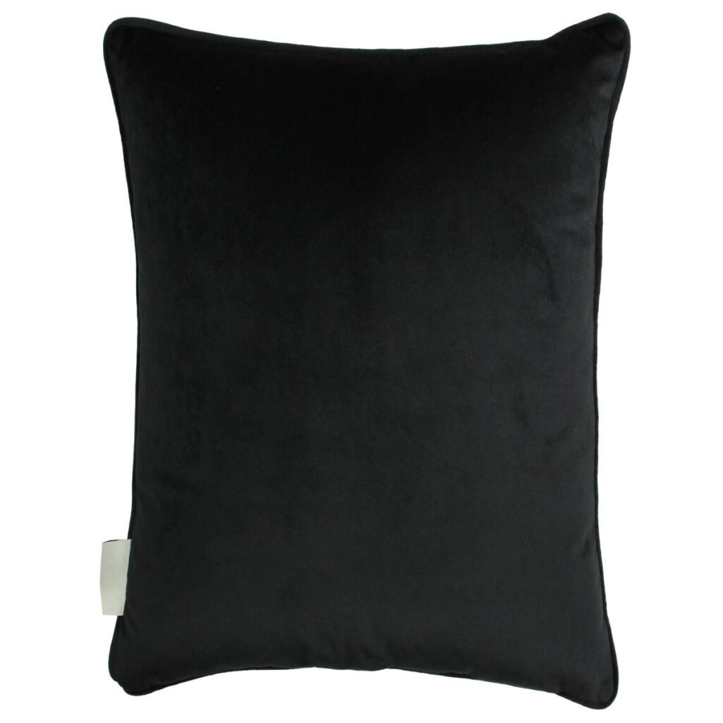 Μαξιλάρι Με Σχέδιο Τριαντάφυλλο Μαύρο Polyester 43x43cm