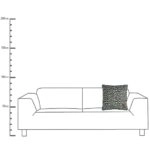 Μαξιλάρι Με Σχέδιο Τριαντάφυλλο Μαύρο Polyester 43x43cm