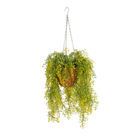 GOLDEN BELL WILLOW HANGING PLANT 20626 Τεχνητό Κρεμαστό Διακοσμητικό Φυτό Κίτρινη Ιτιά Μ40 x Π40 x Y60cm