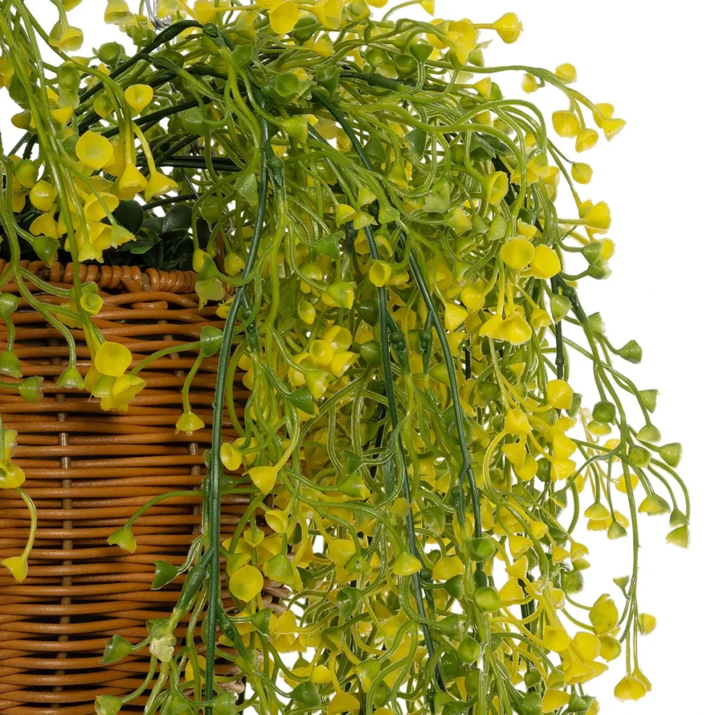 GOLDEN BELL WILLOW HANGING PLANT 20626 Τεχνητό Κρεμαστό Διακοσμητικό Φυτό Κίτρινη Ιτιά Μ40 x Π40 x Y60cm