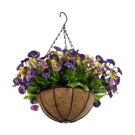 GERBERA HANGING PLANT 20637 Τεχνητό Κρεμαστό Διακοσμητικό Φυτό Ζέρμπερας Μ40 x Π40 x Y46cm -  Sticky 3