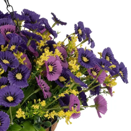 GERBERA HANGING PLANT 20637 Τεχνητό Κρεμαστό Διακοσμητικό Φυτό Ζέρμπερας Μ40 x Π40 x Y46cm -  Sticky 2