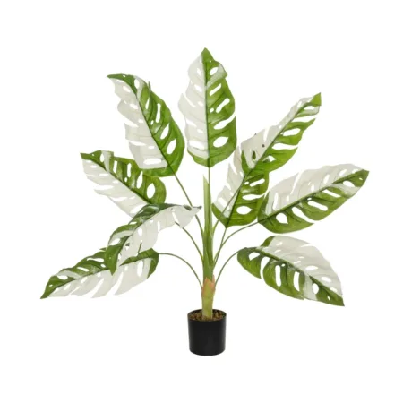 ALBINO MONSTERA 20938 Τεχνητό Διακοσμητικό Φυτό Πράσινη & Λευκή Μονστέρα Μ90 x Π90 x Υ90cm - Τεχνητες Μονστερες και Φιλοδεντρα