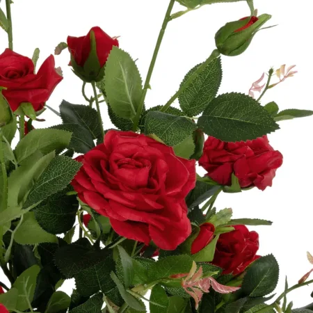 RED ROSES 21070 Τεχνητό Διακοσμητικό Δέντρο Τριανταφυλλιά Μ50 x Π50 x Υ90cm - Τεχνητα Ανθισμένα Δεντρα Sticky 1