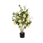 YELLOW ROSES 21073 Τεχνητό Διακοσμητικό Δέντρο Τριανταφυλλιά Μ50 x Π50 x Υ90cm