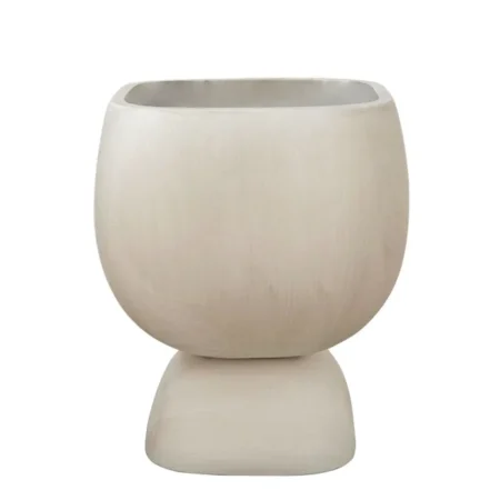 FIBERCLAY ΚΑΣΠΩ ΜΠΩΛ ΜΕ ΒΑΣΗ ΠΙNEΛΙΕΣ ΥΠΟΛΕΥΚΟ - 32.5x32.5x39.5cm - Κασπω