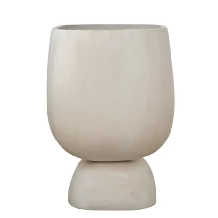 FIBERCLAY ΚΑΣΠΩ ΜΠΩΛ ΜΕ ΒΑΣΗ ΠΙNEΛΙΕΣ ΥΠΟΛΕΥΚΟ - 32x32x45cm - Κασπω