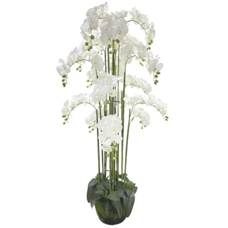 ΦΥΤΟ ΟΡΧΙΔΕΑ ΛΕΥΚΟ ΑΝΘΗ REAL TOUCH - Υ168cm - Τεχνητες Ορχιδεες