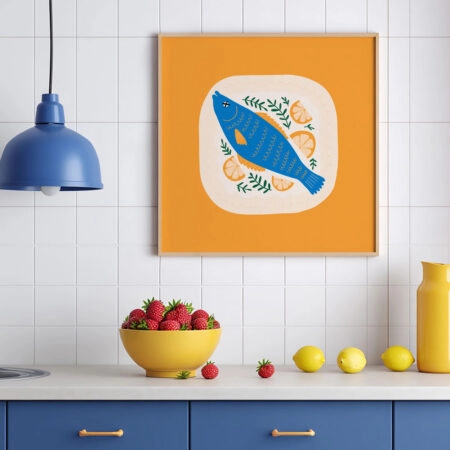 Πόστερ ABSTRACT FISH PLATE