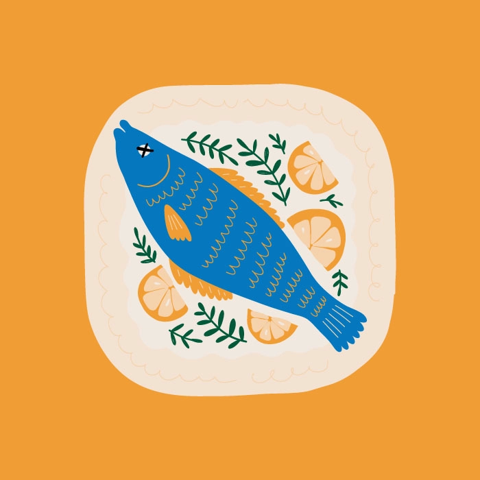 Πόστερ ABSTRACT FISH PLATE