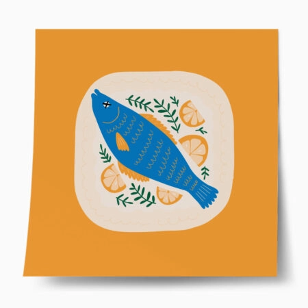 Πόστερ ABSTRACT FISH PLATE - Food & Drink Sticky 1