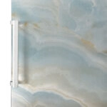Αυτοκόλλητο ψυγείου BEIGE AND BLUE MARBLE