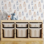 Αυτοκόλλητα για Κουτιά Αποθήκευσης Trofast BEIGE STRIPES