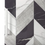 Αυτοκόλλητο ψυγείου BLACK AND WHITE MARBLE GEOMETRICAL