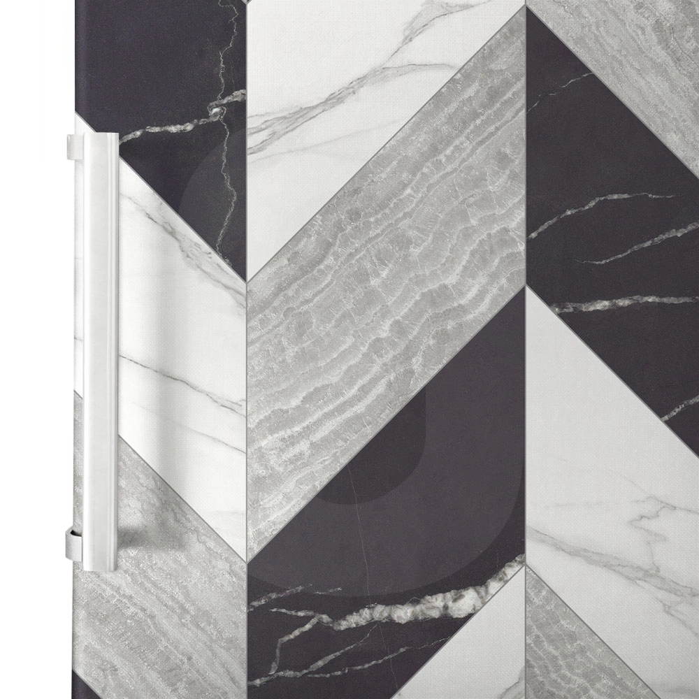 Αυτοκόλλητο ψυγείου BLACK AND WHITE MARBLE GEOMETRICAL