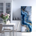 Αυτοκόλλητο ψυγείου BLUE AND GOLD MARBLE