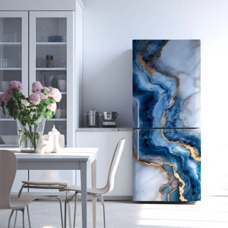 Αυτοκόλλητο ψυγείου BLUE AND GOLD MARBLE - Αλλα Sticky 1