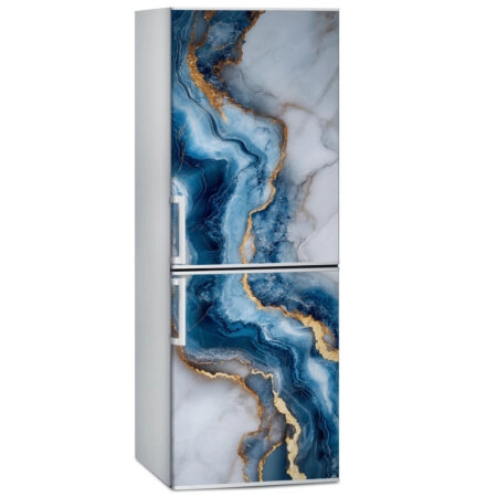 Αυτοκόλλητο ψυγείου BLUE AND GOLD MARBLE