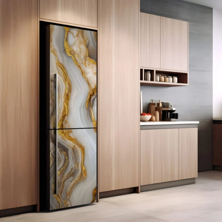 Αυτοκόλλητο ψυγείου BROWN AND GOLD MARBLE - Αλλα Sticky 1