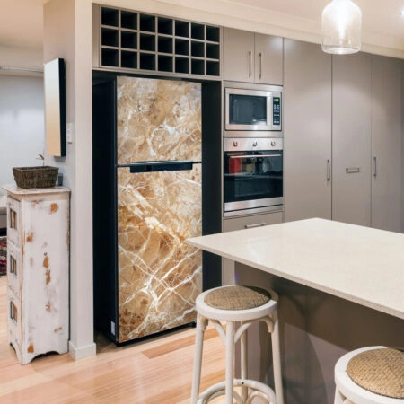 Αυτοκόλλητο ψυγείου BROWN AND WHITE MARBLE - Αλλα Sticky 1
