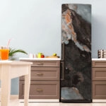 Αυτοκόλλητο ψυγείου BROWN ORANGE AND GREY MARBLE