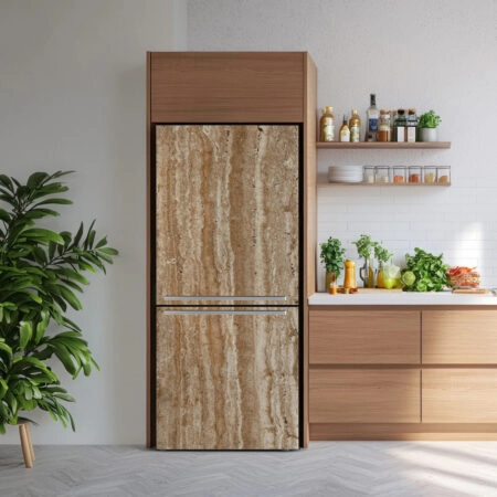 Αυτοκόλλητο ψυγείου BROWN STRIPES MARBLE - Αλλα Sticky 1