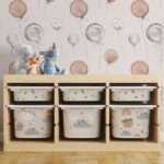 Αυτοκόλλητα για Κουτιά Αποθήκευσης Trofast CUTE CLOUDS