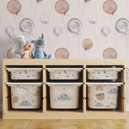 Αυτοκόλλητα για Κουτιά Αποθήκευσης Trofast CUTE CLOUDS