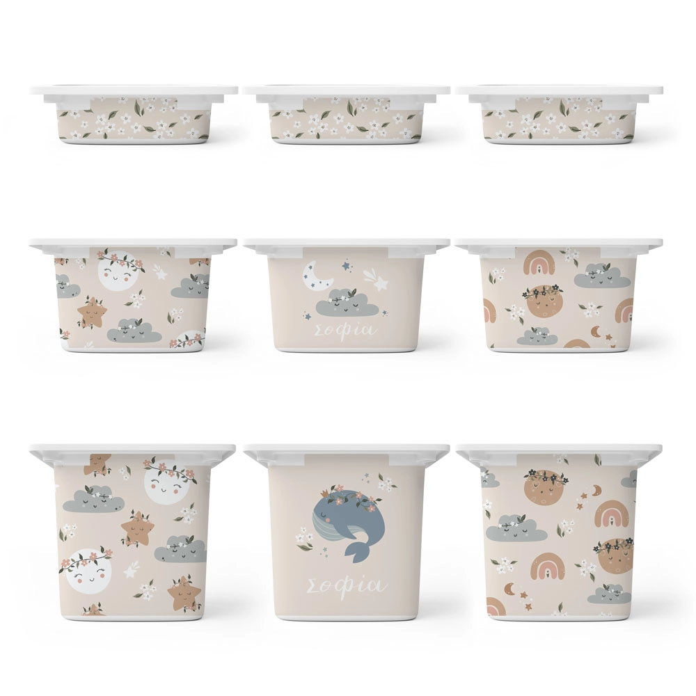 Αυτοκόλλητα για Κουτιά Αποθήκευσης Trofast CUTE CLOUDS