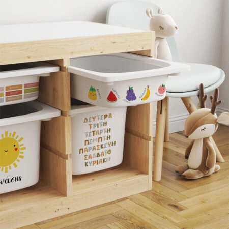 Αυτοκόλλητα για Κουτιά Αποθήκευσης Trofast CUTE EDUCATIONAL - Αυτοκόλλητα για κουτιά IKEA TROFAST Sticky 5