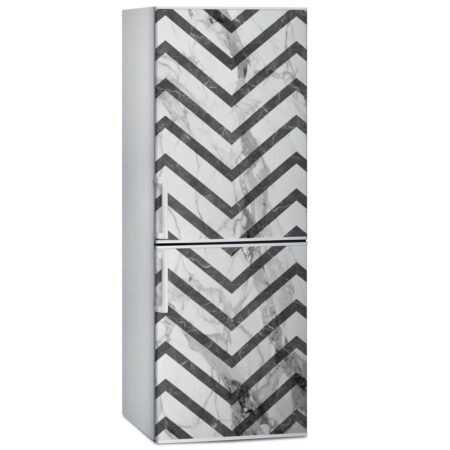 Αυτοκόλλητο ψυγείου GEOMETRIC BLACK AND WHITE MARBLE