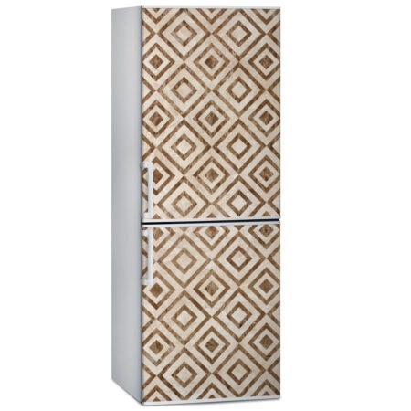 Αυτοκόλλητο ψυγείου GEOMETRIC BROWN MARBLE