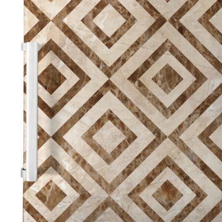 Αυτοκόλλητο ψυγείου GEOMETRIC BROWN MARBLE - Αλλα Sticky 1