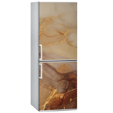 Αυτοκόλλητο ψυγείου GOLD AND RED MARBLE