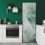 Αυτοκόλλητο ψυγείου GREEN AND BEIGE MARBLE